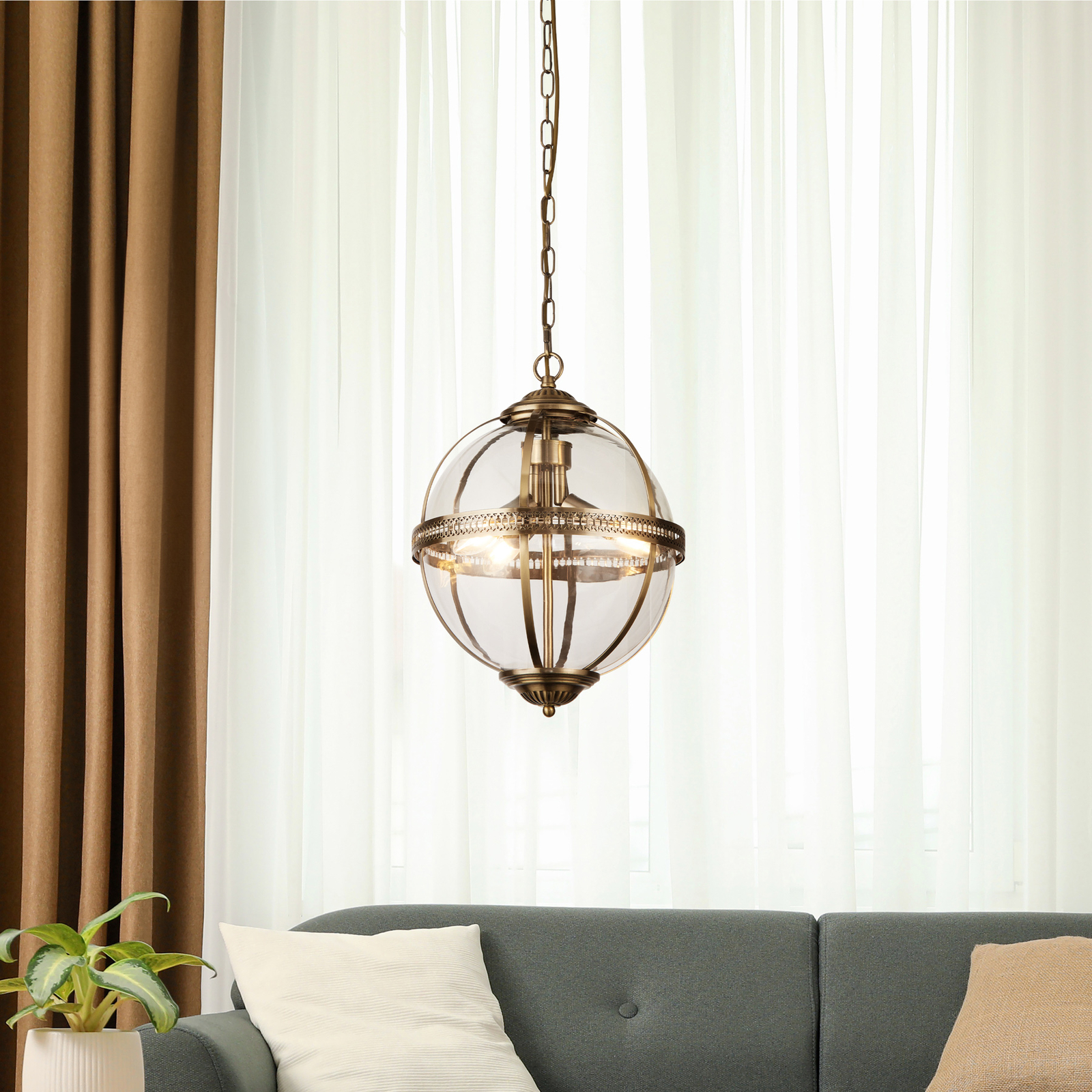 Coronet pendellampa, krom